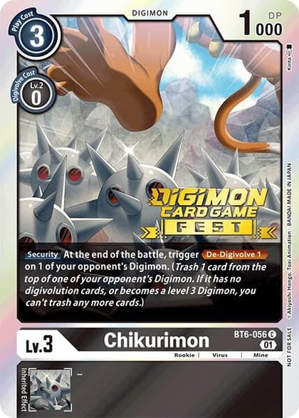 Chikurimon (Digimon Card Game Fest 2022), Double Diamond BT6-056 C