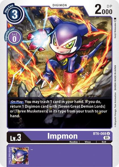 Impmon, Double Diamond BT6-068 U