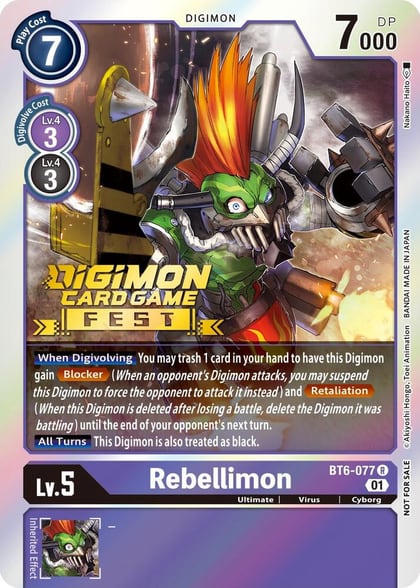 Rebellimon (Digimon Card Game Fest 2022), Double Diamond BT6-077 R