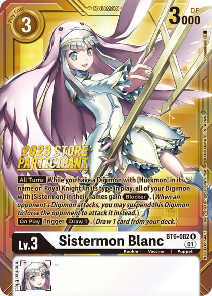 Sistermon Blanc (2023 Store Participant), Double Diamond BT6-082 R