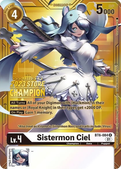 Sistermon Ciel (2023 Store Champion), Double Diamond BT6-084 R