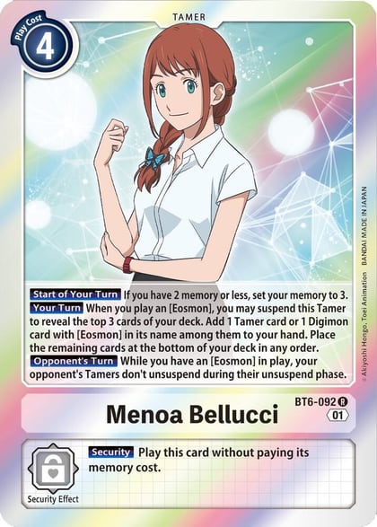 Menoa Bellucci, Double Diamond BT6-092 R