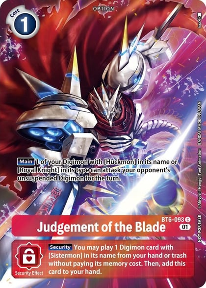 Judgement of the Blade (Premium Deck Set), Double Diamond BT6-093 C