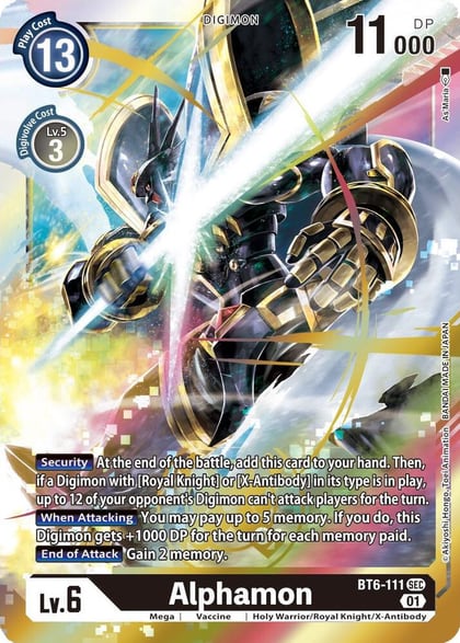 Alphamon, Double Diamond BT6-111 SEC