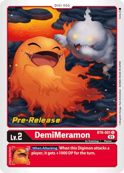 DemiMeramon, Double Diamond Pre-Release Cards BT6-001 U