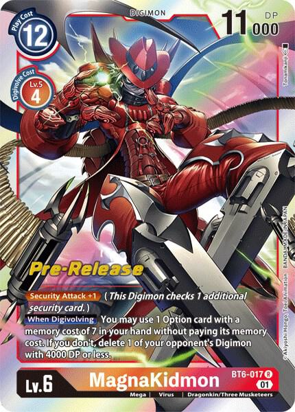 MagnaKidmon, Double Diamond Pre-Release Cards BT6-017 R