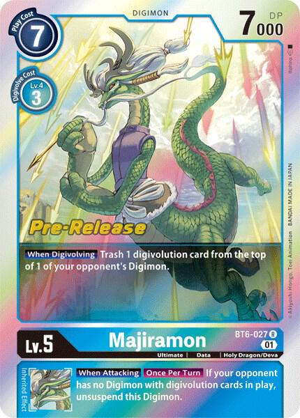 Majiramon, Double Diamond Pre-Release Cards BT6-027 R