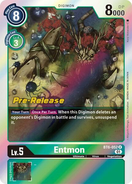 Entmon, Double Diamond Pre-Release Cards BT6-052 R
