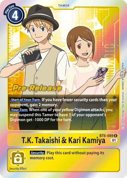 T.K. Takaishi & Kari Kamiya, Double Diamond Pre-Release Cards BT6-089 R