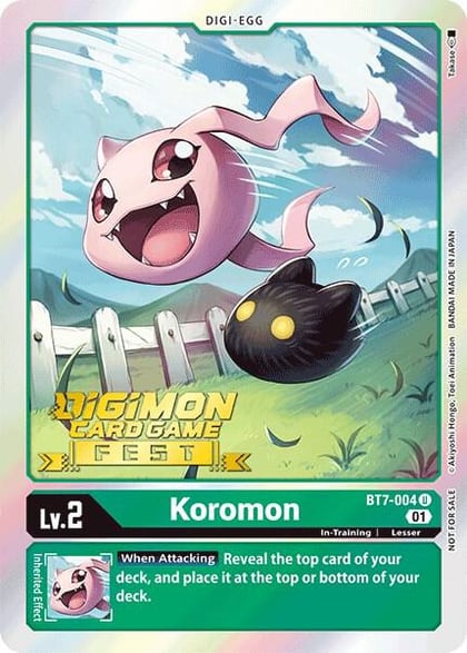 Koromon (Digimon Card Game Fest 2022), Next Adventure BT7-004 U