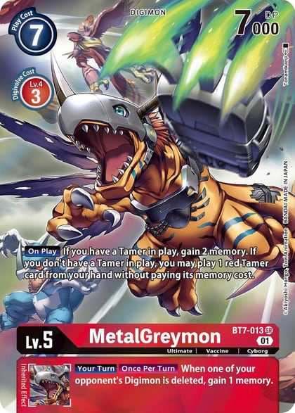 MetalGreymon (Alternate Art), Next Adventure BT7-013 SR