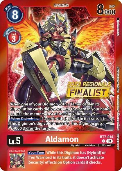 Aldamon (2023 Regionals Finalist), Next Adventure BT7-014 U