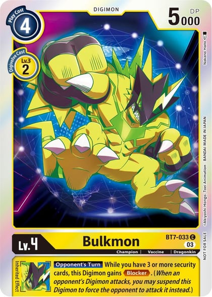 Bulkmon (Official Tournament Pack Vol.11), Next Adventure BT7-033 C