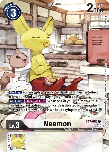 Neemon (2nd Anniversary Frontier Card), Next Adventure BT7-080 C