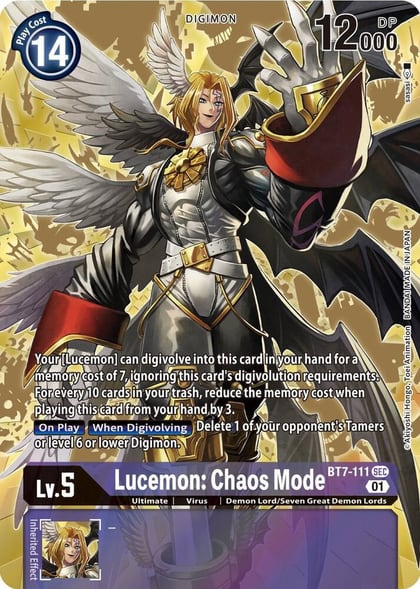 Lucemon: Chaos Mode (Alternate Art), Next Adventure BT7-111 SEC