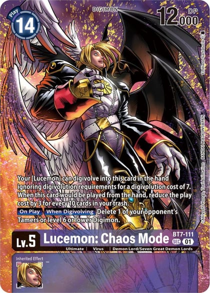 Lucemon: Chaos Mode (Premium Binder Set), Next Adventure BT7-111 SEC