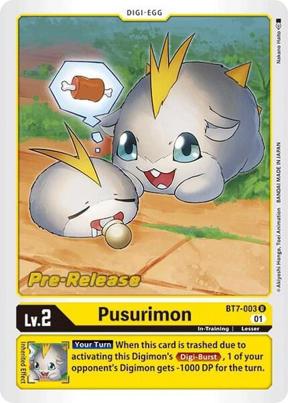 Pusurimon, Next Adventure Pre-Release Cards BT7-003 U