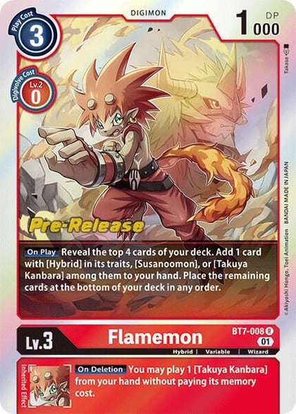 Flamemon, Next Adventure Pre-Release Cards BT7-008 R