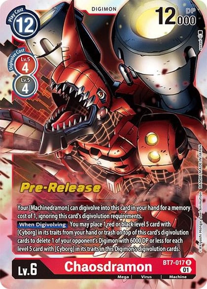 Chaosdramon, Next Adventure Pre-Release Cards BT7-017 R
