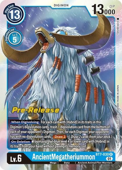 AncientMegatheriummon, Next Adventure Pre-Release Cards BT7-030 R