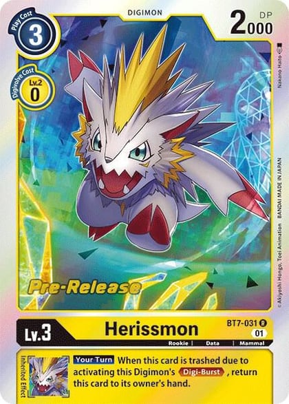 Herissmon, Next Adventure Pre-Release Cards BT7-031 R