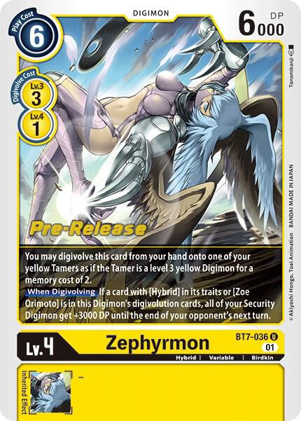Zephyrmon, Next Adventure Pre-Release Cards BT7-036 U