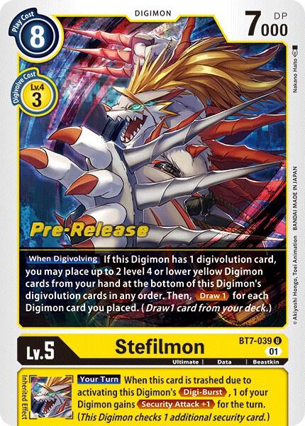Stefilmon, Next Adventure Pre-Release Cards BT7-039 U