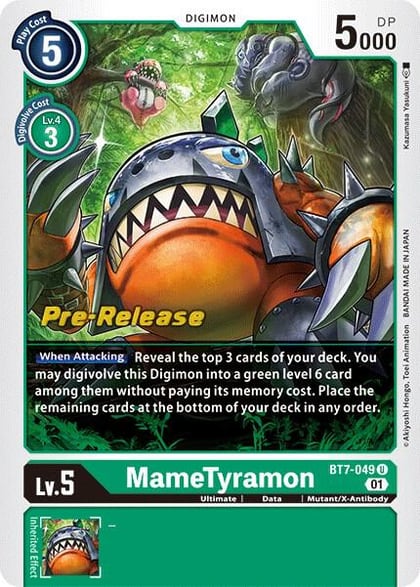 MameTyramon, Next Adventure Pre-Release Cards BT7-049 U