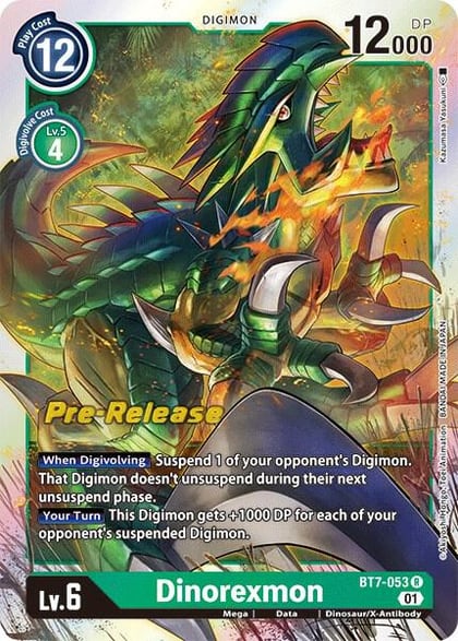 Dinorexmon, Next Adventure Pre-Release Cards BT7-053 R