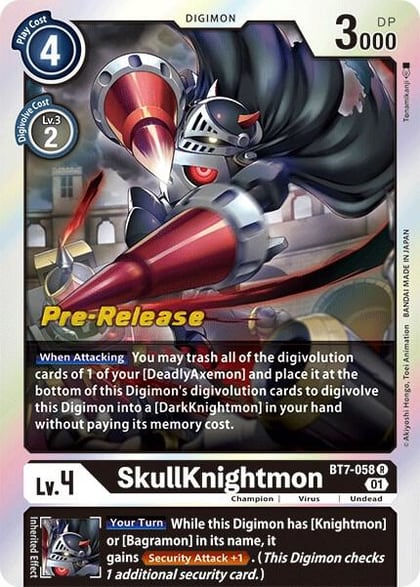 SkullKnightmon, Next Adventure Pre-Release Cards BT7-058 R