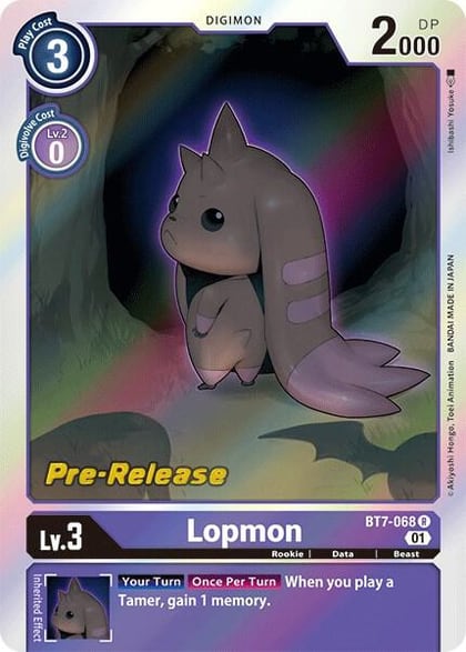 Lopmon, Next Adventure Pre-Release Cards BT7-068 R