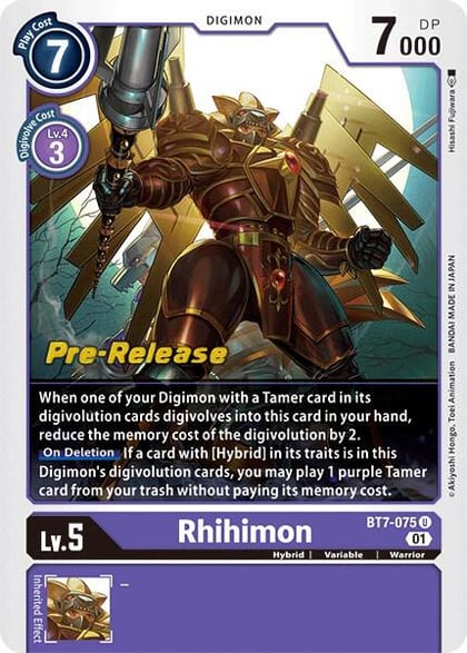 Rhihimon, Next Adventure Pre-Release Cards BT7-075 U