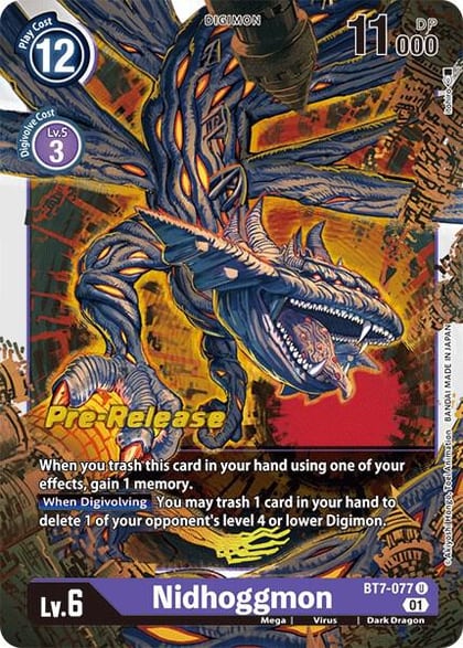 Nidhoggmon, Next Adventure Pre-Release Cards BT7-077 U