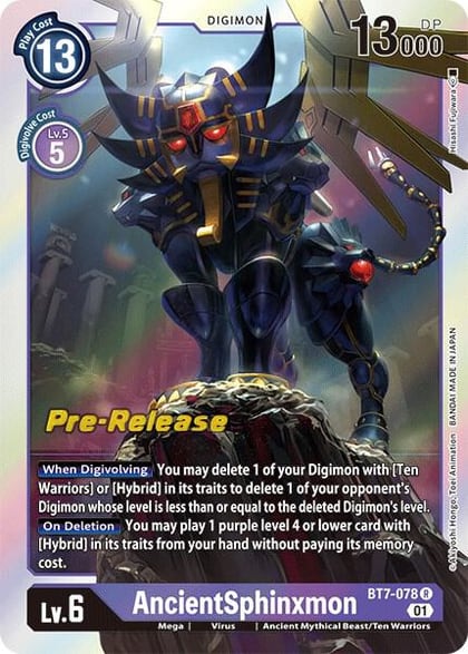 AncientSphinxmon, Next Adventure Pre-Release Cards BT7-078 R