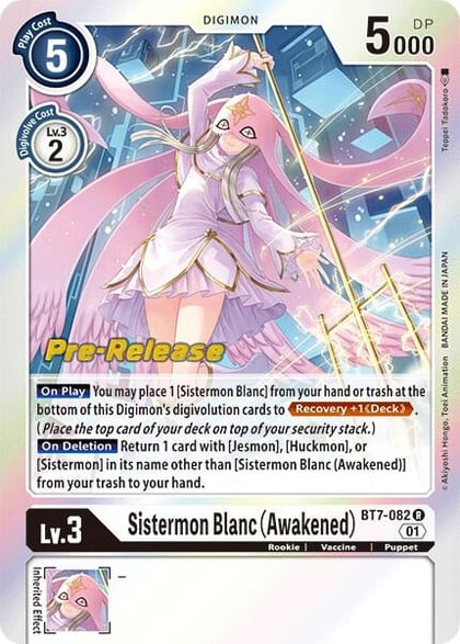 Sistermon Blanc (Awakened), Next Adventure Pre-Release Cards BT7-082 R
