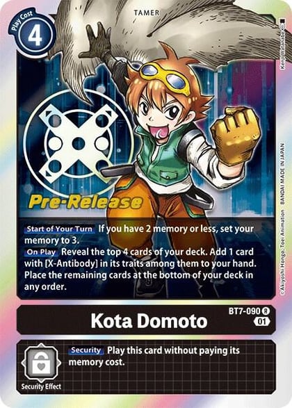 Kota Domoto, Next Adventure Pre-Release Cards BT7-090 R