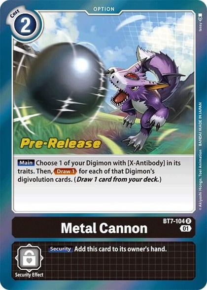 Metal Cannon, Next Adventure Pre-Release Cards BT7-104 R