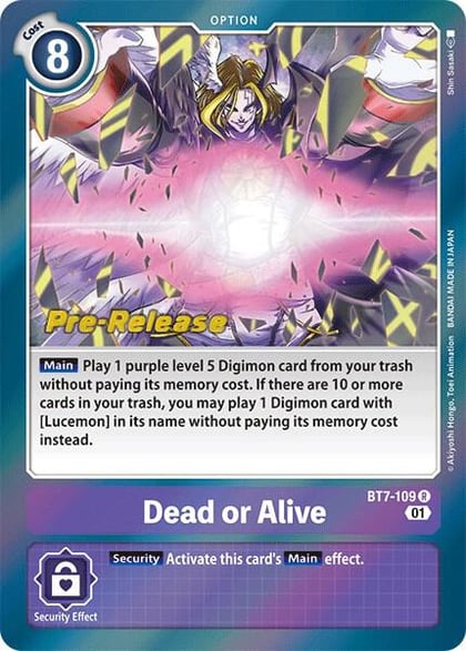 Dead or Alive, Next Adventure Pre-Release Cards BT7-109 R