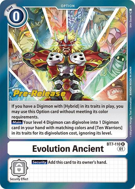 Evolution Ancient, Next Adventure Pre-Release Cards BT7-110 R