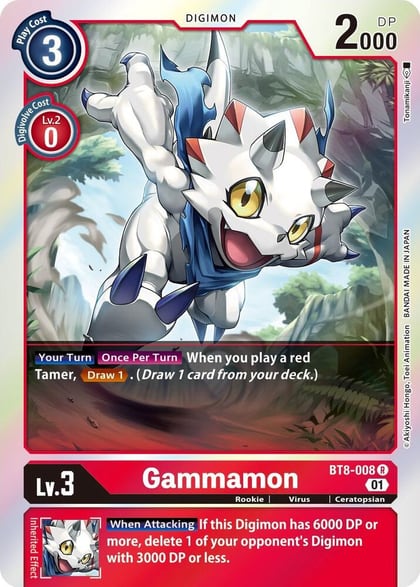 Gammamon, New Awakening BT8-008 R