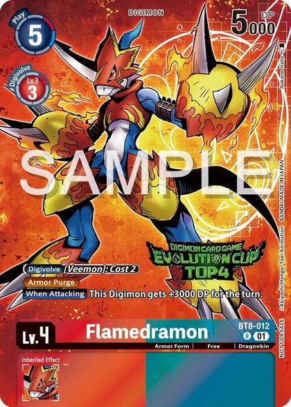 Flamedramon - BT8-012 (2024 Evolution Cup Top 4), New Awakening BT8-012 R