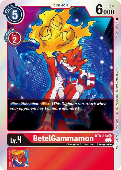BetelGammamon (Official Tournament Pack Vol.11), New Awakening BT8-013 C