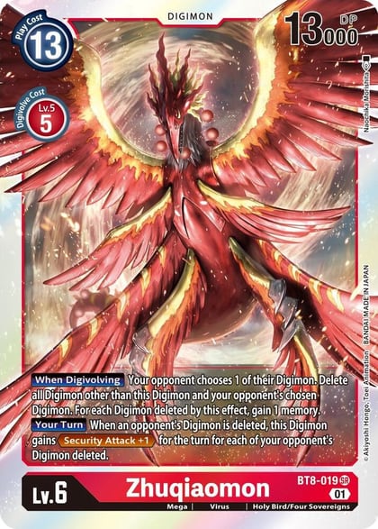 Zhuqiaomon, New Awakening BT8-019 SR