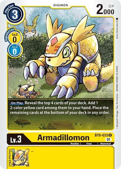 Armadillomon, New Awakening BT8-033 U