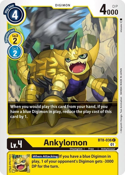 Ankylomon, New Awakening BT8-036 C