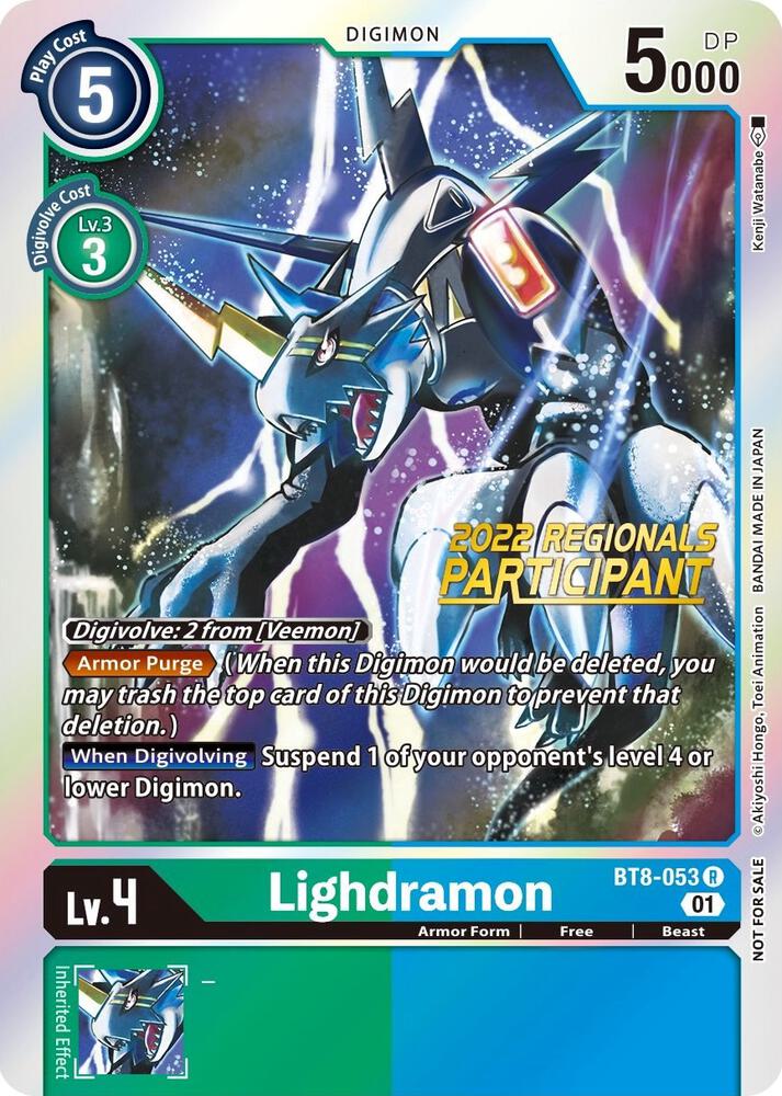 Lighdramon (2022 Championship Offline Regional) [Online Participant], New Awakening BT8-053 R