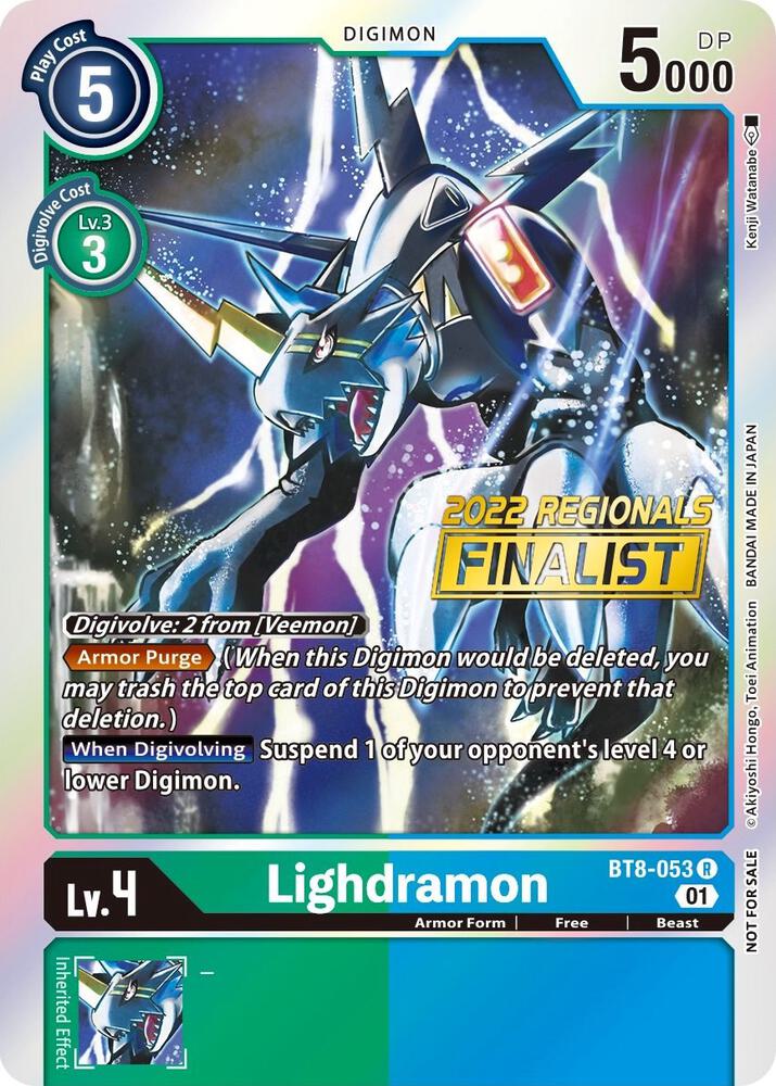 Lighdramon (2022 Championship Offline Regional) [Online Finalist], New Awakening BT8-053 R