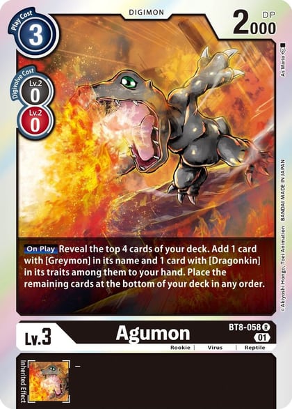 Agumon, New Awakening BT8-058 R