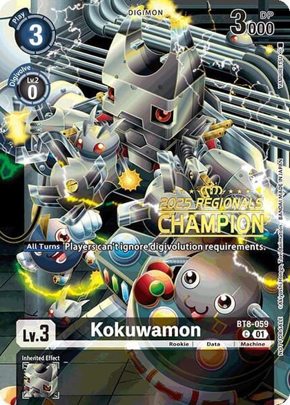 Kokuwamon (2025 Regionals Champion), New Awakening BT8-059 C