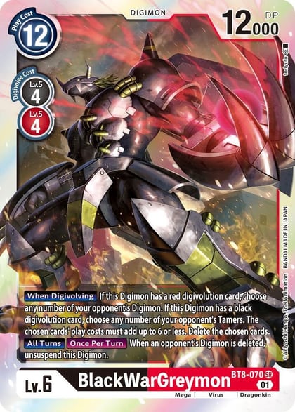 BlackWarGreymon, New Awakening BT8-070 SR